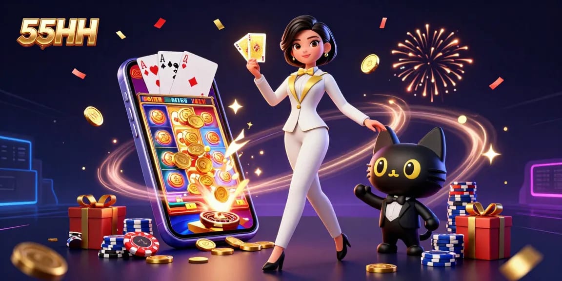 55HH invites players to experience thrilling online gaming with vibrant visuals and action-packed gameplay.