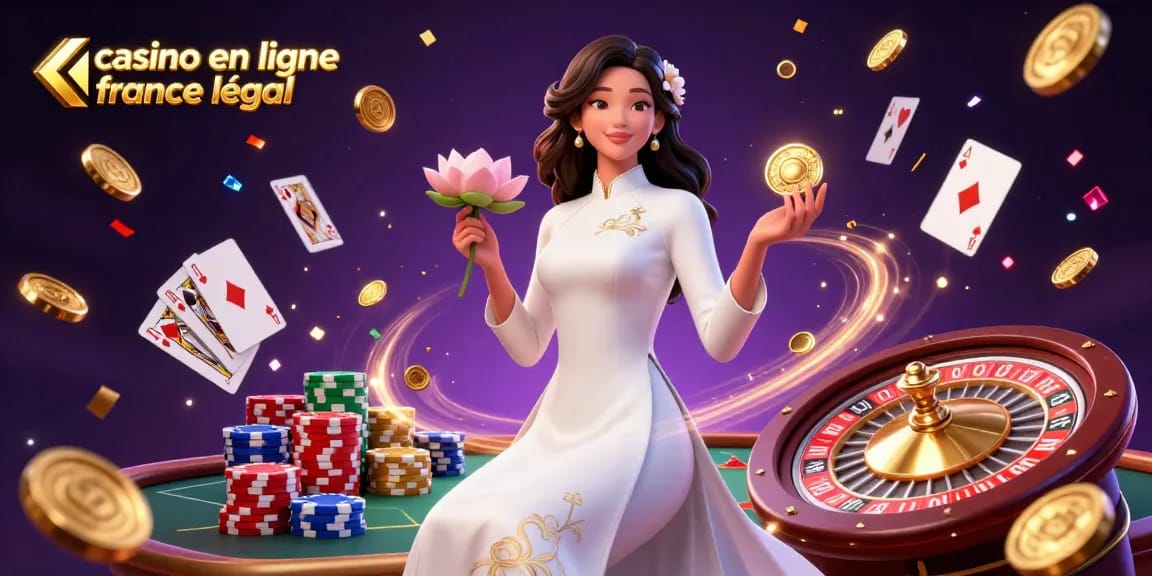 Vivez un jeu passionnant au casino en ligne France légal avec des personnages élégants au milieu de pièces dorées tombant et d'une roue de roulette.