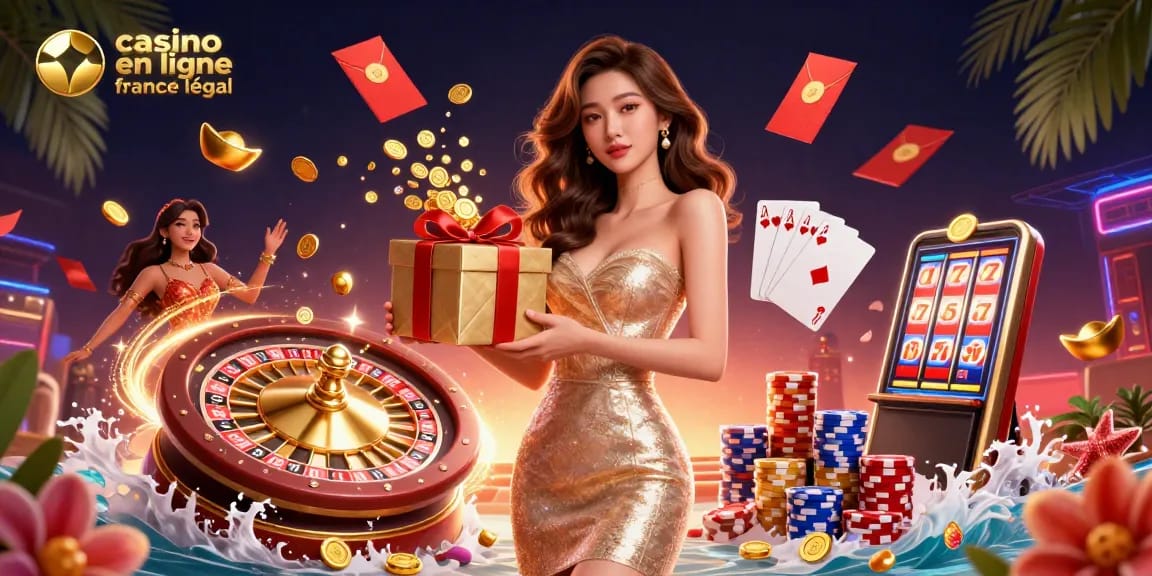 Participez à un gameplay palpitant au casino en ligne France légal avec des éléments 3D vibrants et une atmosphère festive.
