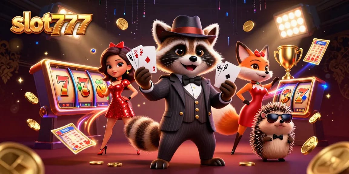 Spin the reels and win big with slot777 in this vibrant casino scene.