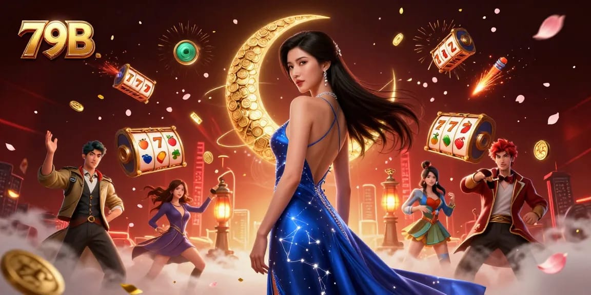 Engage in exciting online gaming with 79B featuring dynamic slots and vibrant casino elements.