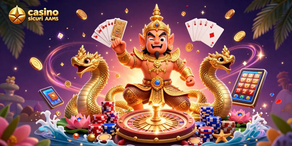 Vivi l'emozione dei casino sicuri non AAMS con elementi di gioco vivaci e un design coinvolgente.