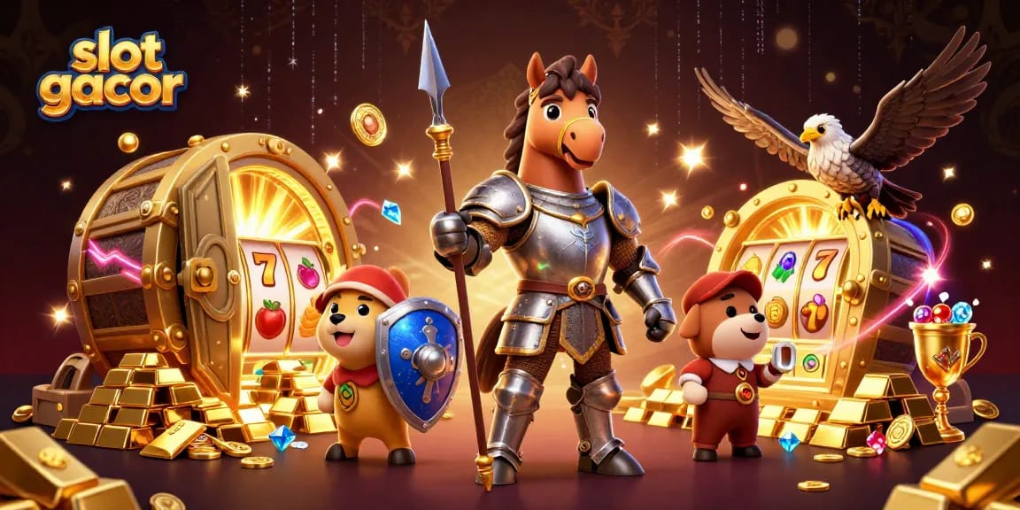 Spin to win with slot gacor in a vibrant 3D casino world filled with treasures and excitement.
