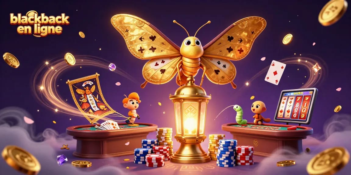 Jouez au blackjack en ligne avec des gains dorés et des effets captivants.
