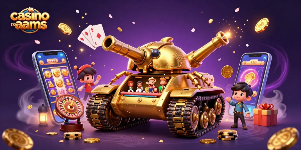Gioca nei casinò non AAMS e scopri le macchine da gioco all'interno di un carro armato dorato.