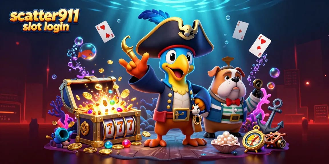 Engage with scatter911 slot login featuring vibrant characters and dynamic slots elements in an animated scene.