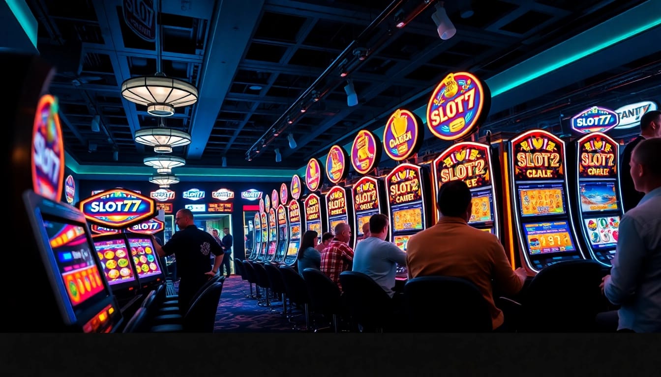 Menangkan hadiah besar dengan Slot77 di mesin slot yang mencolok dan penuh warna.