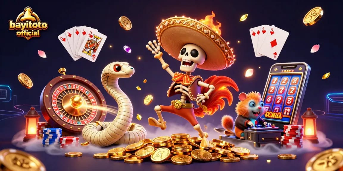 Experience the excitement at bayitoto official with vibrant characters and casino elements.
