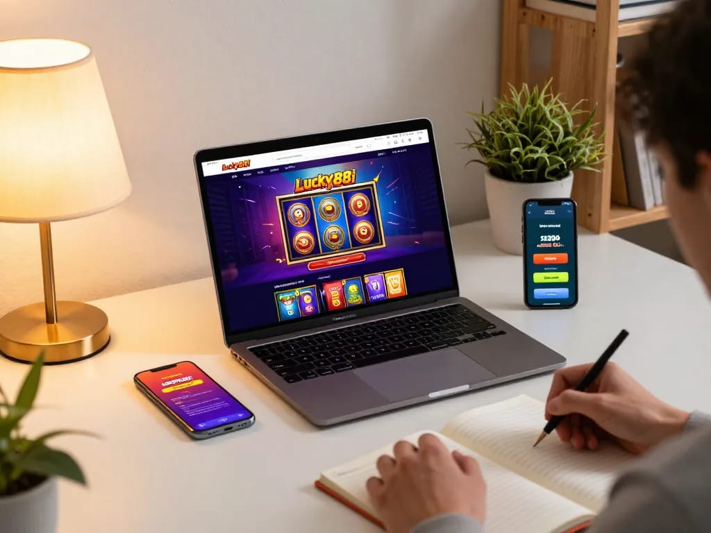 Experience thrilling gameplay on lucky88i with an engaging online gaming setup.