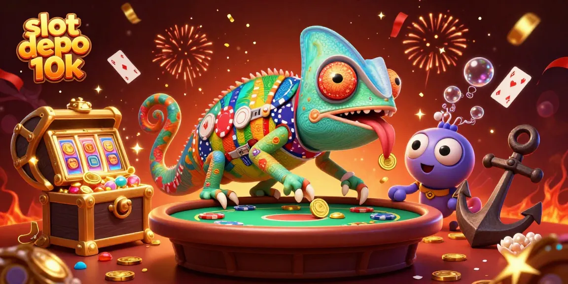 Bermain slot depo 10k dengan slot machine simbol dan harta karun di dasar laut yang memukau