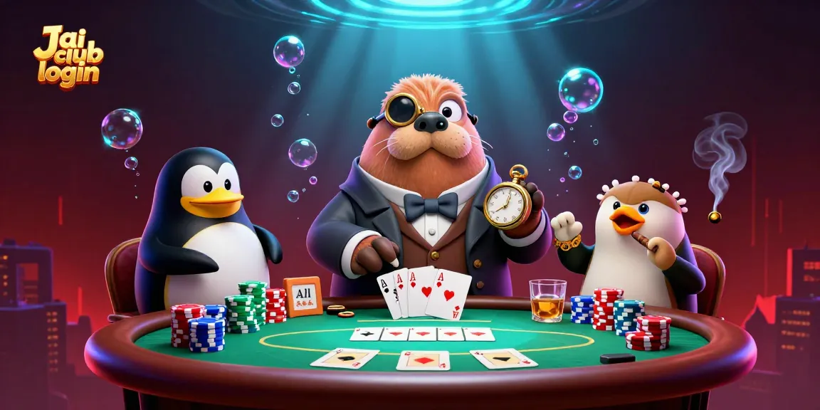 Experience dynamic gameplay on Jai club login with vibrant characters at an underwater poker table.