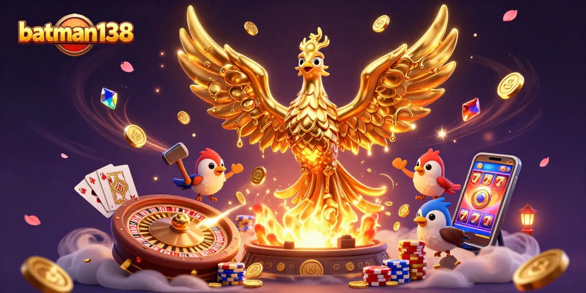 batman138 meningkatkan suasana kasino dengan phoenix emas dan chip poker berkilau