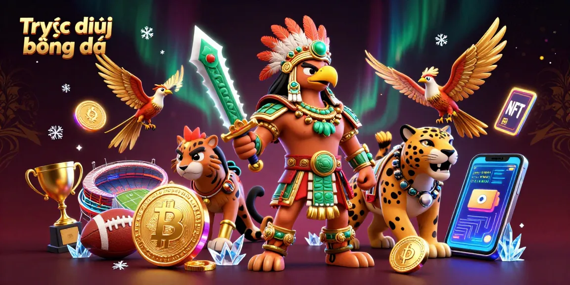 Catch the excitement of Trực tiếp bóng đá with dynamic visuals of warriors and football betting elements.
