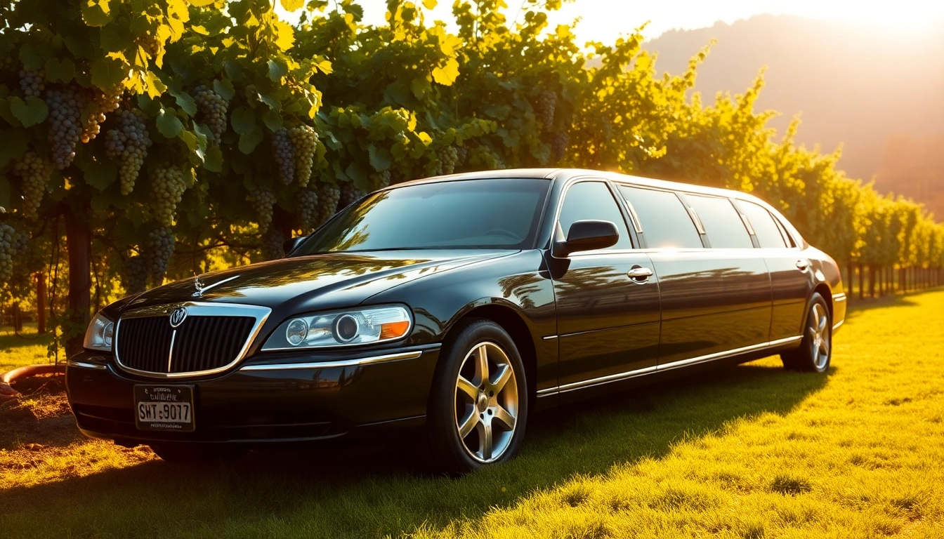 Enjoying exquisite langley wine tours with a luxurious limousine amidst lush vineyards.