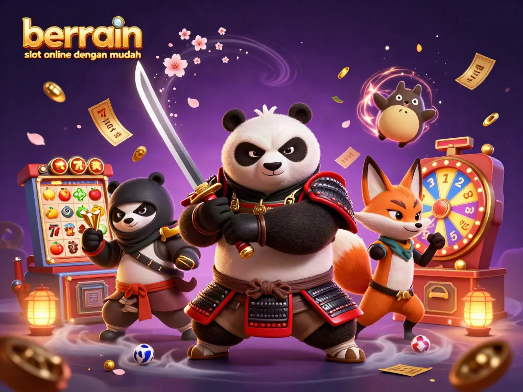 Bermain slot online dengan mudah dalam suasana kasino yang penuh aksi dengan karakter kartun memikat.