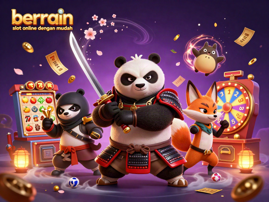 Bermain slot online dengan mudah dalam suasana kasino yang penuh aksi dengan karakter kartun memikat.
