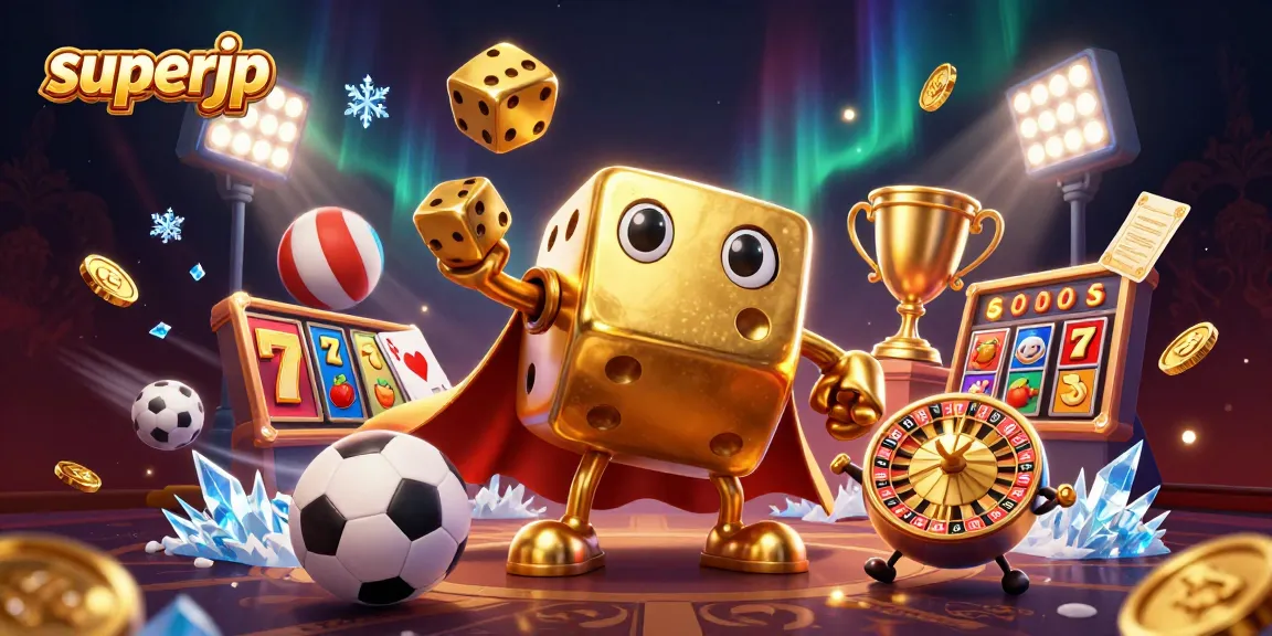 Engage with superjp's thrilling jackpots and dynamic gameplay featuring golden dice and slot elements.