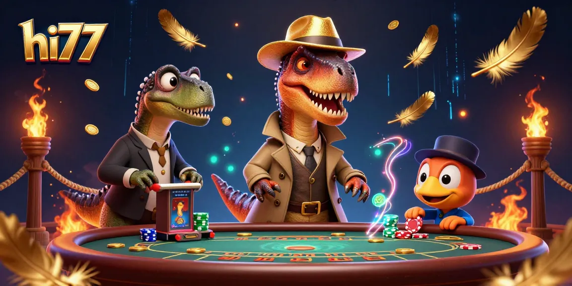 Experience thrilling gaming at hi77 with dynamic characters, vibrant elements, and casino action.