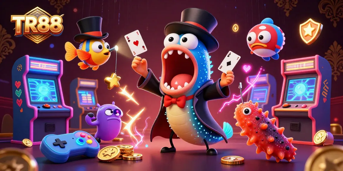 Engage with TR88's vibrant casino scene featuring a magical deep-sea show.