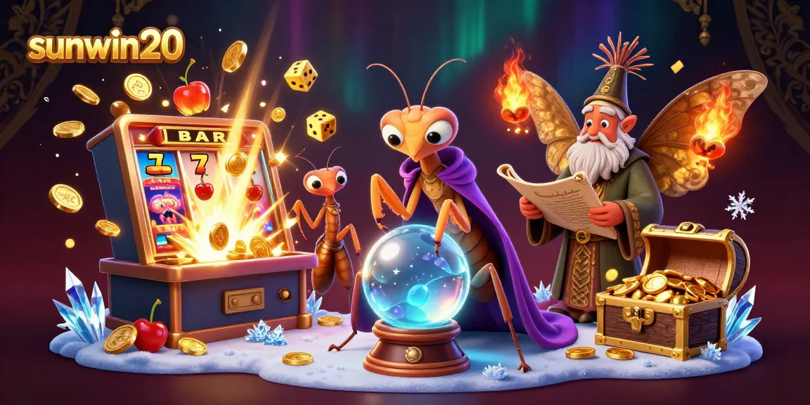 Experience thrilling wins with sunwin20's vibrant casino scene featuring iconic slots and characters.