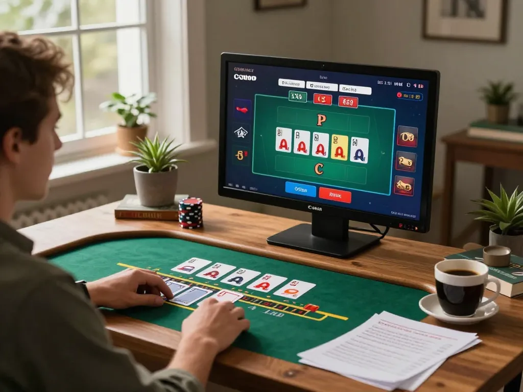 Pengguna Bintangmpo menikmati permainan blackjack dealer langsung dalam suasana nyaman di rumah.