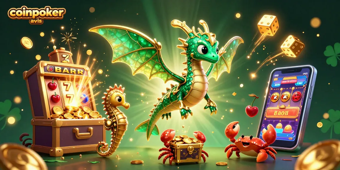 Découvrez le monde de CoinPoker avis avec un dragon légendaire et un trésor scintillant.