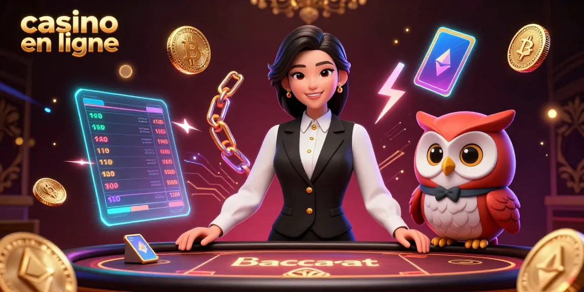 Jouez à des jeux dynamiques dans un casino en ligne avec un croupier charmant et des éléments vibrants.