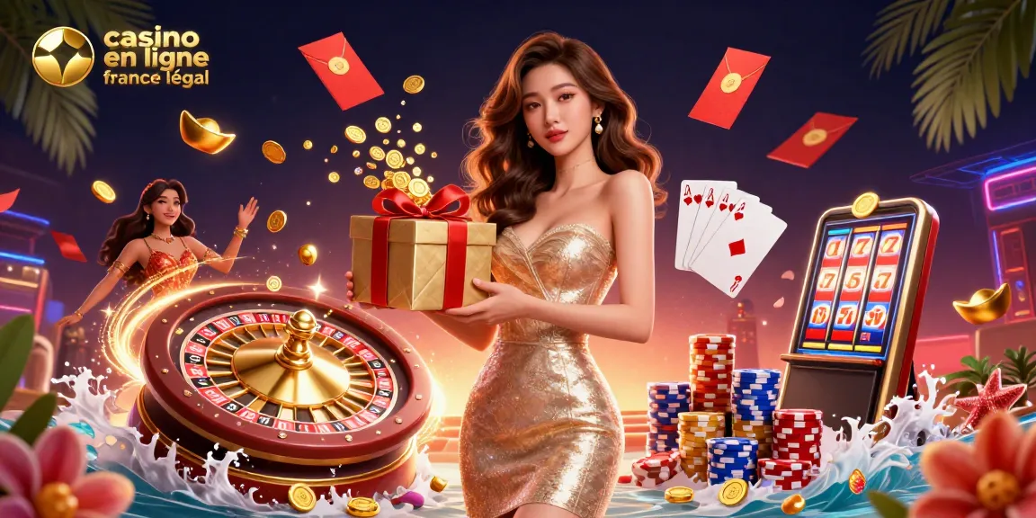 Participez à un gameplay palpitant au casino en ligne France légal avec des éléments 3D vibrants et une atmosphère festive.