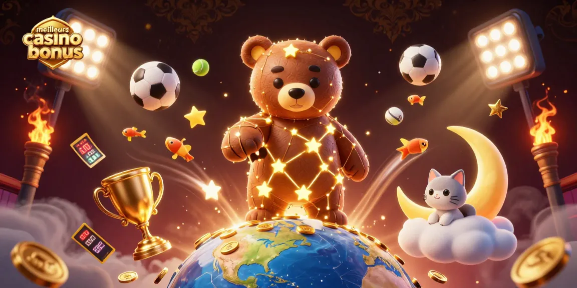 Gagnez avec les meilleurs casino bonus en explorant une illustration captivante d'éléments de jeu.