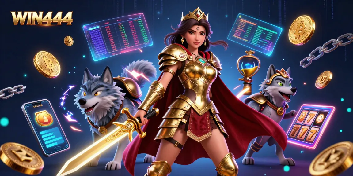 Experience the excitement of WIN444 with vibrant casino action featuring thrilling slot elements and 3D characters.