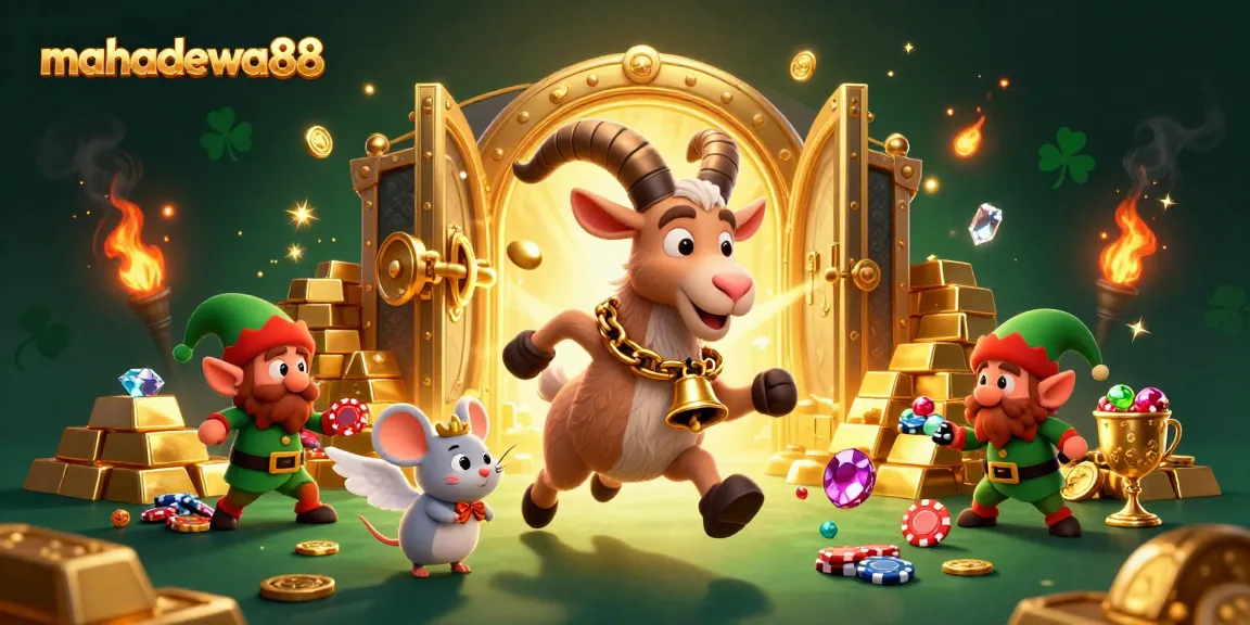Experience excitement with mahadewa88 as playful characters fill a holiday-horror casino.