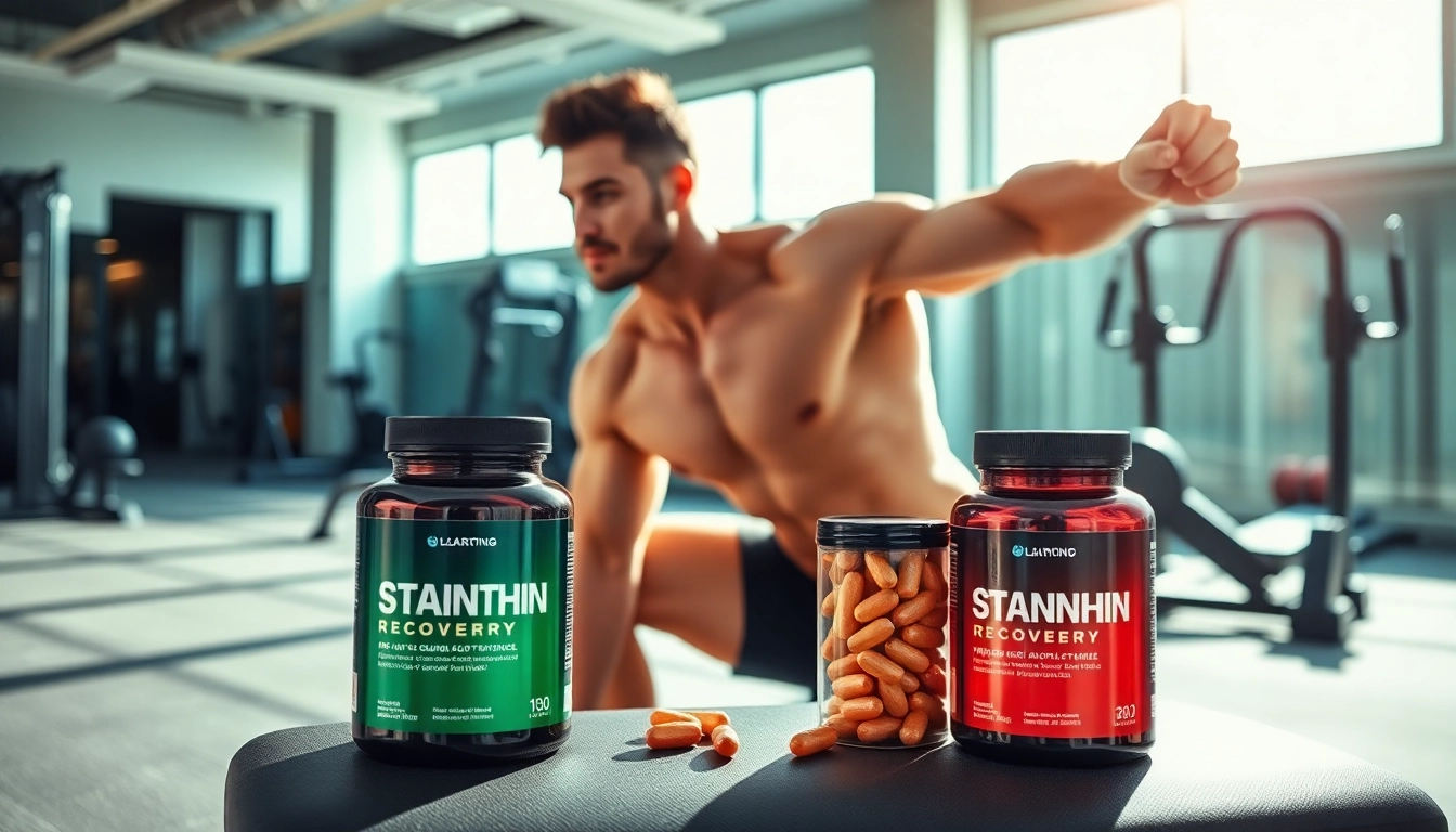 Boost exercise recovery with astaxanthin showcased in a vibrant gym environment.
