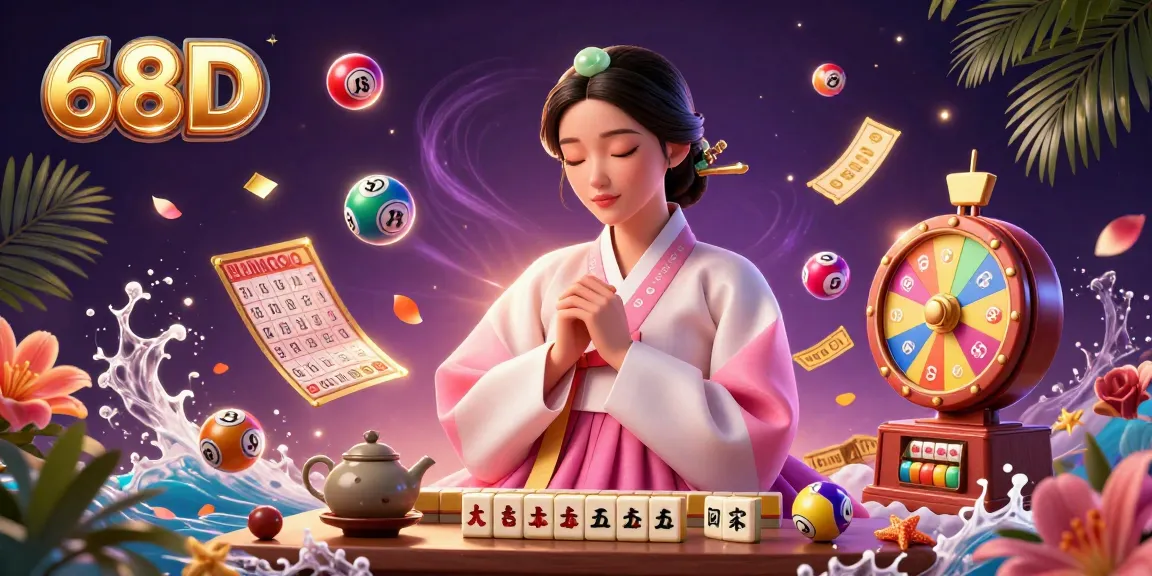 Experience thrilling gaming excitement with 68D's vibrant lottery scene featuring colorful balls and dynamic elements.