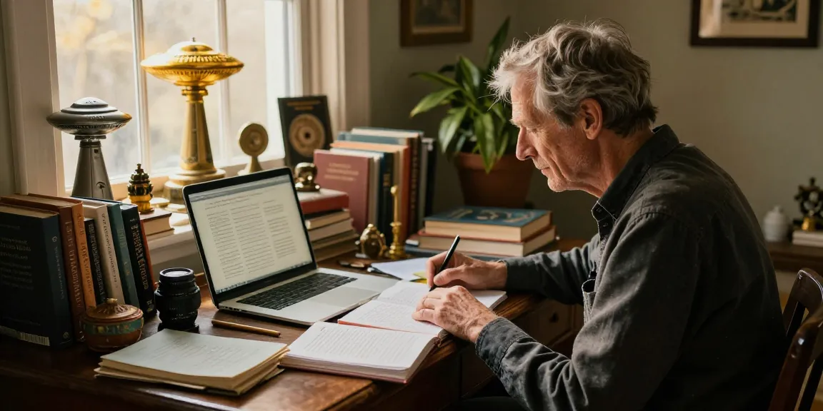 Discover T Allen Greenfield's spiritual writings and UFO insights at https://tallengreenfield.com in a cozy research space.