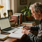 Discover T Allen Greenfield's spiritual writings and UFO insights at https://tallengreenfield.com in a cozy research space.
